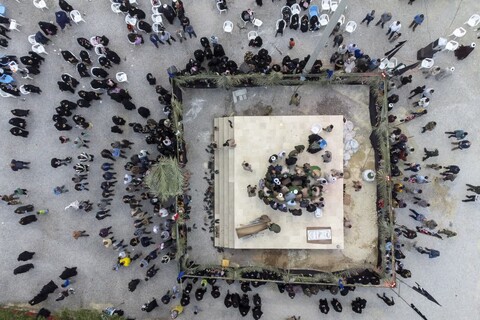 تصاویر/مراسم تشییع پیکر پاک شهید گمنام، در شهر درگهان جزیره قشم