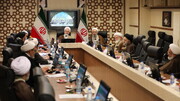 تصاویر/ نشست هیئت امنای نخبگان حوزه با اعضای شورای عالی حوزه‌های علمیه