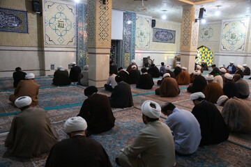 تصاویر/ مراسم بزرگداشت آیت الله مصباح یزدی و حاج قاسم سلیمانی در مرکز مدیریت حوزه‌های علمیه