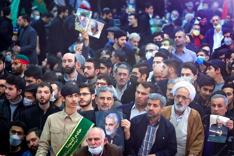مراسم سومین سالگرد شهادت حاج قاسم سلیمانی در مصلای امام خمینی(ره) تهران