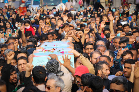 تصاویر/تشییع و تدفین پیکر شهید گمنام در شهرک پیامبر اعظم(ص) بندرعباس