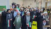 تصاویر/ تجمع طلاب و روحانیون اردبیل در محکومیت اقدام نشریه فرانسوی