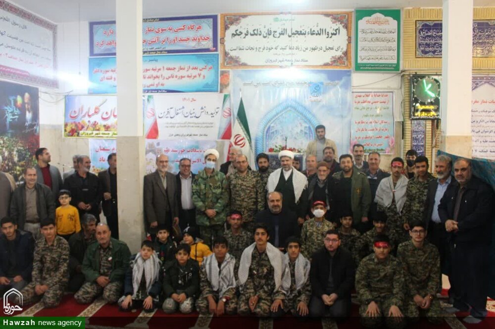 حضور ائمه جمعه شهرستانهای همدان با لباس سپاه در نماز جمعه + عکس