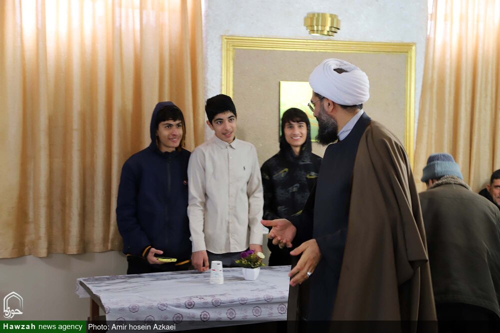 حضور رئیس شورای حوزه علمیه استان همدان در مدرسه علمیه ولیعصر(عج) شهر سامن
