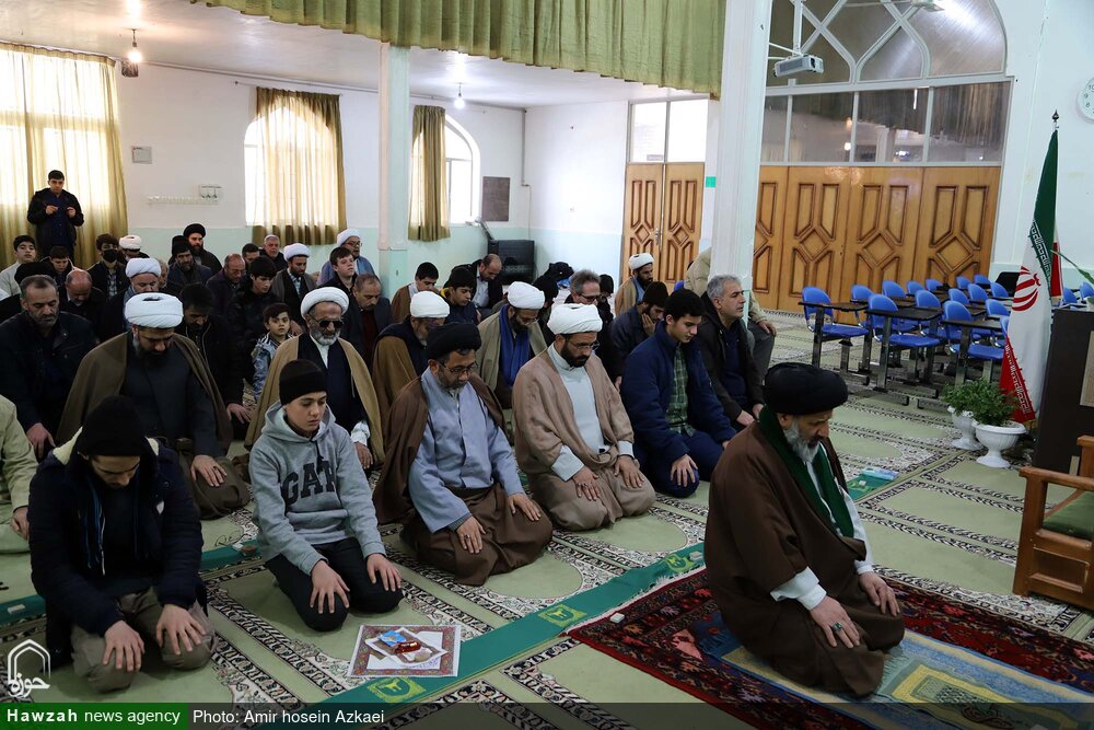 حضور رئیس شورای حوزه علمیه استان همدان در مدرسه علمیه ولیعصر(عج) شهر سامن