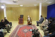 Grand Ayatollah Javadi Amoli meets with managers of Maarif TV