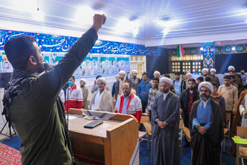 تصاویر/ نواخته شدن زنگ انقلاب در مدارس علمیه هرمزگان