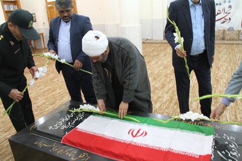 تجدید میثاق مسئولان چغادک با شهید پرچمدار انقلاب استان بوشهر