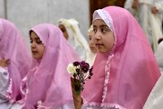جشن تکلیف ۳۵ شکوفه بهشتی از کشورهای غرب آسیا در حرم مطهر رضوی