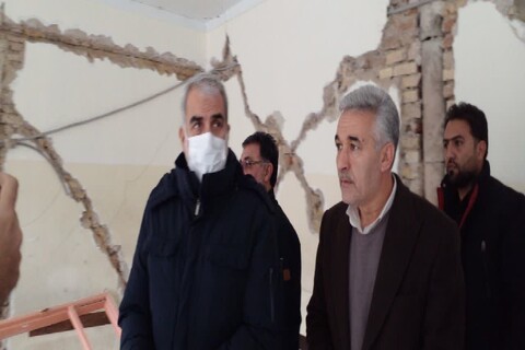 تصاویر/ حضور وزیر آموزش و پرورش در مناطق زلزله زده خوی