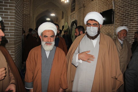 تصاویر / بازدید مدیر حوزه علمیه قزوین از مراسم معنوی اعتکاف با حضور امام جمعه قزوین