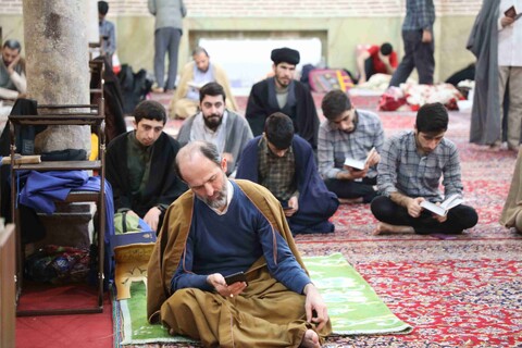 تصاویر/ مراسم معنوی اعتکاف در مدرسه علمیه مروی تهران
