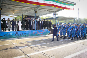 تصاویر/ صبحگاه مشترک نیروی‌ های هوایی و پدافند هوایی ارتش در هرمزگان