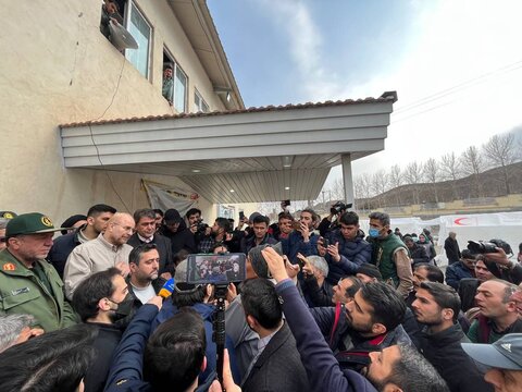 تصاویر/ سفر رییس مجلس شورای اسلامی به مناطق زلزله زده خوی