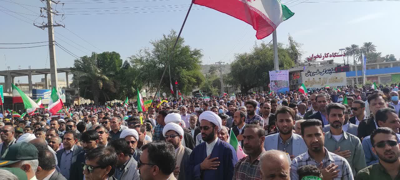 تصاویر/ راهپیمایی ۲۲ بهمن ۱۴۰۱ شهرستان میناب