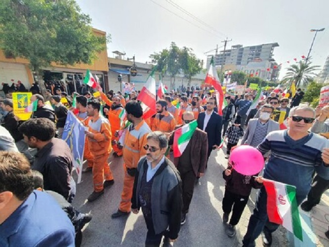 فیلم | خروش همسایگان خلیج فارس در بوشهر در ۲۲ بهمن