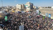 فیلم | تراکم جمعیت در راهپیمایی ۲۲ بهمن قم