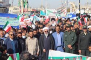 تصاویر/ حضور نماینده ولی فقیه بوشهر در راهپیمایی روستای دویره