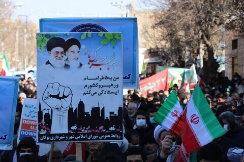 عکس/ راهپیمایی مردم بوکان در ۲۲ بهمن