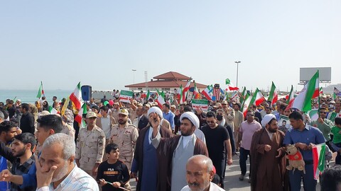 تصاویر/ راهپیمایی ۲۲بهمن در شهرستان قشم