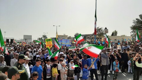 تصاویر/ راهپیمایی ۲۲بهمن در شهرستان قشم