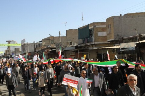 راهپیمایی مردم شهرستان شوش در یوم الله 22 بهمن ماه