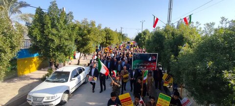 تصاویر/ حماسه حضور در شبانکاره استان بوشهر در راهپیمایی ۲۲ بهمن