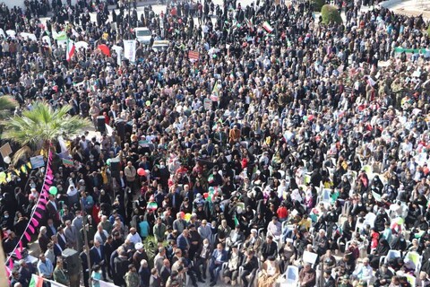 خروش مردم برازجان در 44 سالگی انقلاب