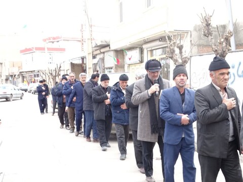 تصاویر/ مراسم عزاداری خیابانی  در شهر چهاربرج آذربایجان غربی