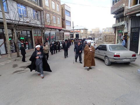 تصاویر/ مراسم عزاداری خیابانی  در شهر چهاربرج آذربایجان غربی