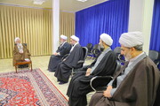 Photo/ Grand Ayatollah Javadi Amoli Receive Group of Bahraini Scholars
