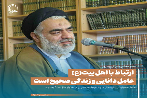 عکس نوشت| ارتباط با اهل بیت(ع) عامل دانایی و زندگی صحیح است