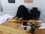 تصاویر/ نمایشگاهی با غرفه‌های هنری و فرهنگی توسط طلاب مدرسه علمیه امام خمینی (ره) آشتیان