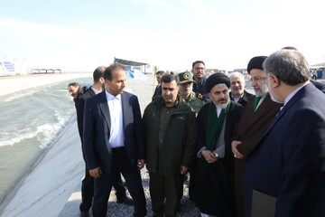 تصاویر/ آیین افتتاح تونل انتقال آب سد کانی‌سیب به دریاچه ارومیه با حضور رئیس‌جمهور