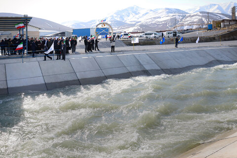 تصاویر/افتتاح تونل انتقال آب سد کانی‌سیب به دریاچه ارومیه با حضور رئیس‌جمهور