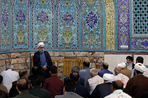 تصاویر/ حضور تولیت آستان قدس رضوی در مسجد جامع خرمشهر