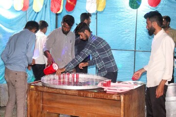 تصاویر/ ایستگاه صلواتی میلاد حضرت علی اکبر(ع)  در شهرستان جاسک