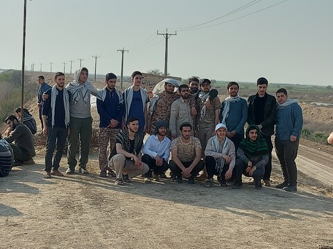 تصاویر/ بازدید کاروان راهیان نور طلاب آذربایجان شرقی از منطقه عملیاتی نهر خین