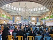 تصاویر/  مراسم گرامیداشت شهدای بمباران هوایی پیرانشهر در مصلی امام خمینی (ره)