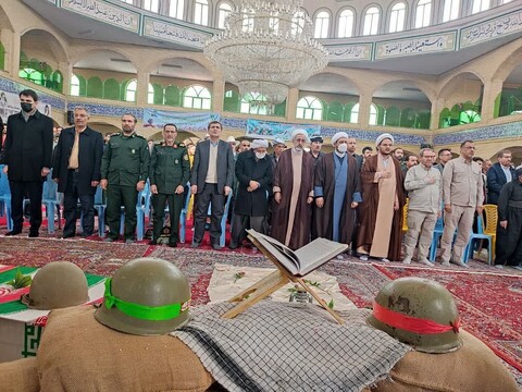 تصاویر/  برگزاری مراسم گرامیداشت شهدای بمباران هوایی پیرانشهر در مصلی امام خمینی (ره)