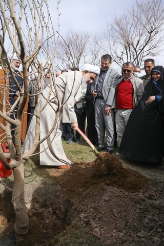 تصاویر /کاشت نهال در روز درختکاری توسط نماینده ولی فقیه در استان قزوین