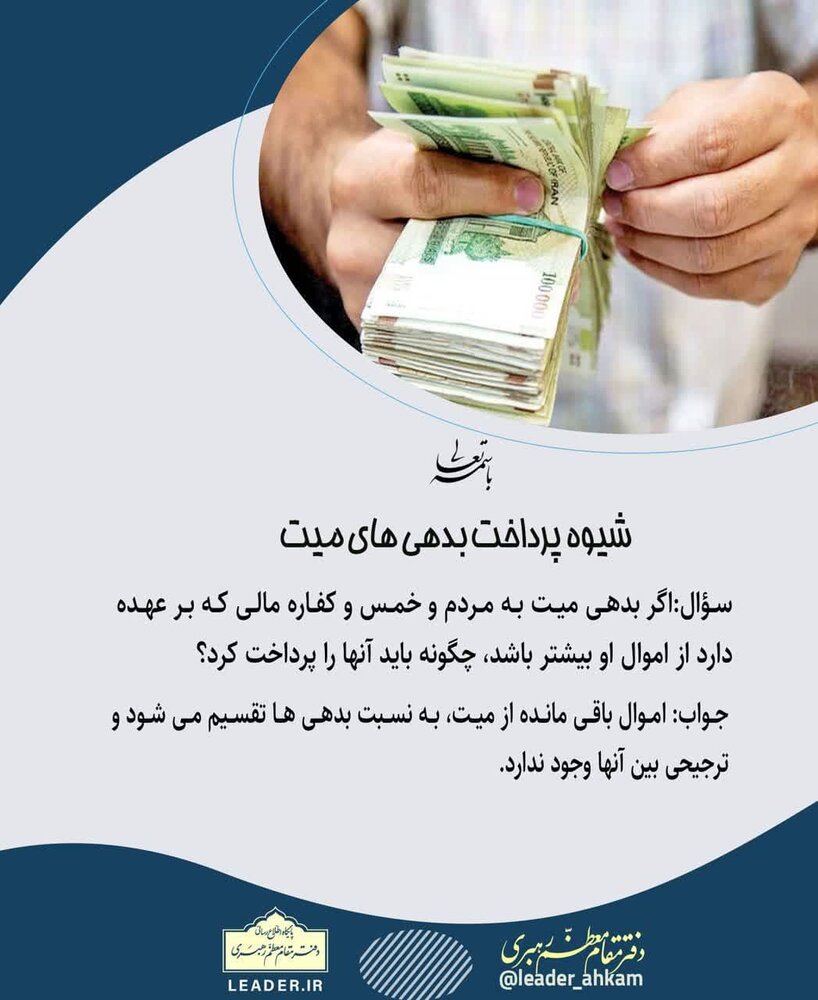 احکام شرعی | شیوه پرداخت بدهیهای میت