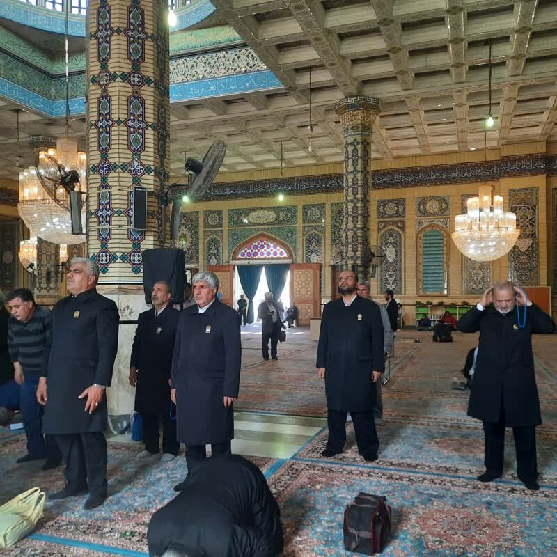  استقبال از خادمان امام رضا (ع) در مسجد مقدس جمکران