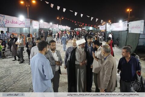 تصاویر/ حضور نماینده ولی فقیه در بوشهر در مساجد و موکب ها در شب نیمه شعبان