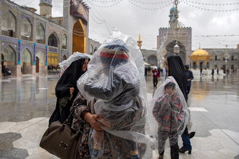 تصاویر/ بارش باران در حرم مطهر رضوی
