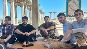 تصاویر | بازدید طلاب حوزه علمیه بناب از یادمان شهدای فتح المبین