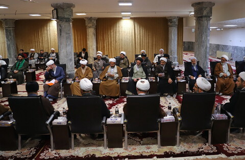 تصاویر/ نشست مدیران مدارس علمیه سطح یک حوزه علمیه قم با آیت الله اعرافی