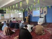تصاویر/ جلسه خوانش بیانیه گام دوم انقلاب در مدرسه علمیه آیت الله نمازی خوی