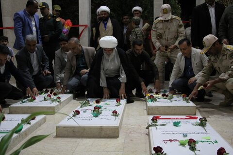 تصاویر/ افتتاح یادمان شهدای خوشنام پارک شغاب بوشهر