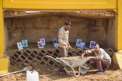 حال و هوای خادمان الشهدا در یادمان شهید باقری خوزستان